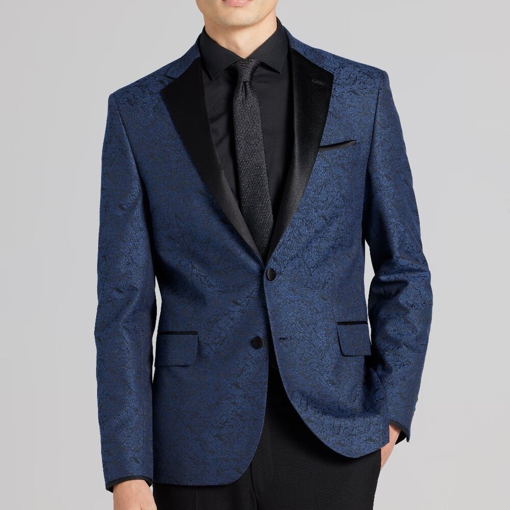 NEW Egara Slim Fit Jacquard Dinner Tuxedo Jacket